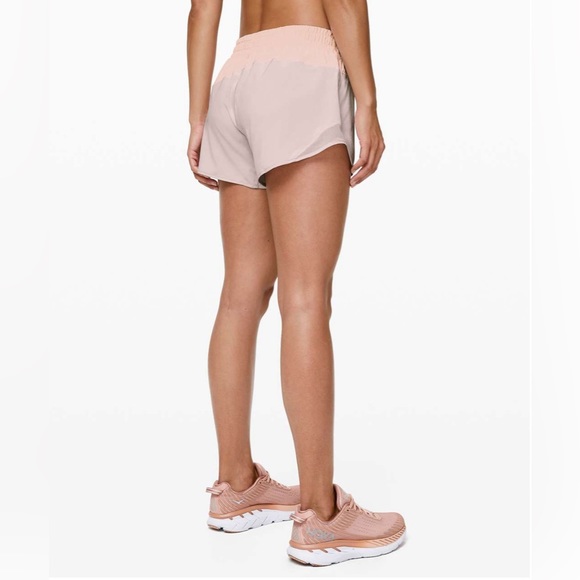 Lululemon Hotty Hot Short *Asym - Butter Pink / Light Chrome / Light Chrome LE - Picture 2 of 5